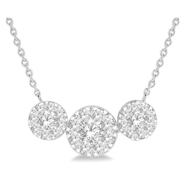 D. Geller Collection 14K Diamond Three Stone Necklace D. Geller & Son Jewelers Atlanta, GA