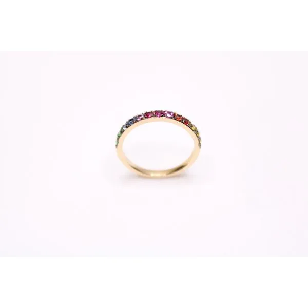 Dilamani 14K Sapphire, Ruby and Tsavorite Half Eternity Band D. Geller & Son Jewelers Kennesaw, GA
