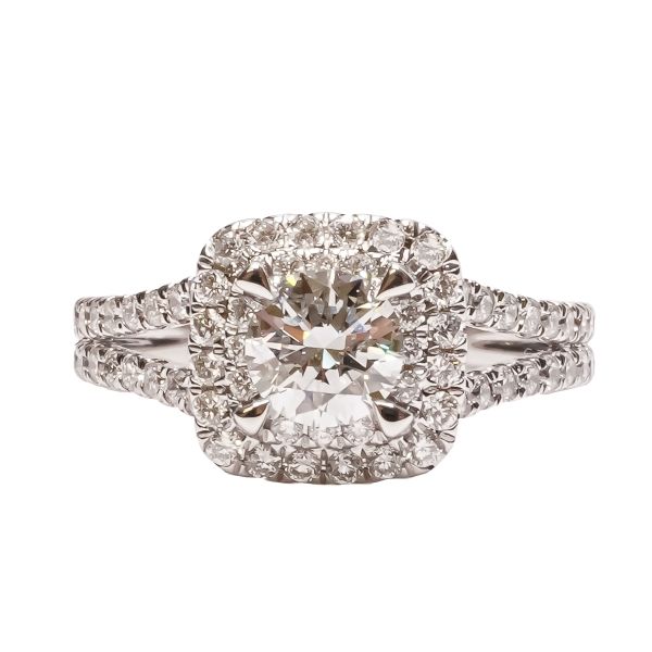 D. Geller Collection 14K Lab Grown Diamond Mounted Halo Engagement Ring D. Geller & Son Jewelers Kennesaw, GA