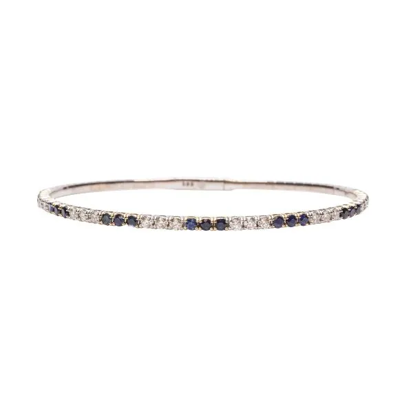 D. Geller Collection 14K Diamond and Sapphire Bangle Bracelet D. Geller & Son Jewelers Atlanta, GA