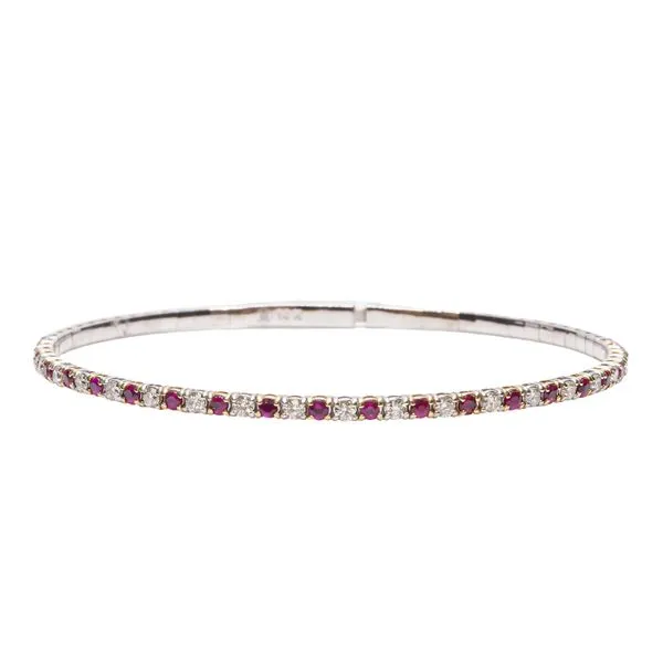 D. Geller Collection 14K Diamond and Ruby Bangle Bracelet D. Geller & Son Jewelers Atlanta, GA