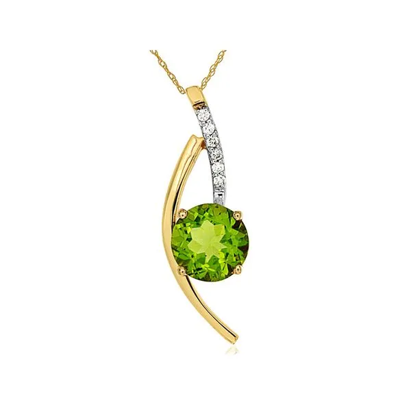 D. Geller Collection 14K Diamond and Peridot Necklace D. Geller & Son Jewelers Kennesaw, GA