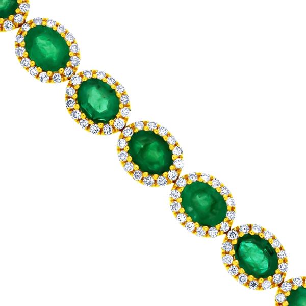 D. Geller Collection 14K Diamond and Emerald Bracelet D. Geller & Son Jewelers Kennesaw, GA