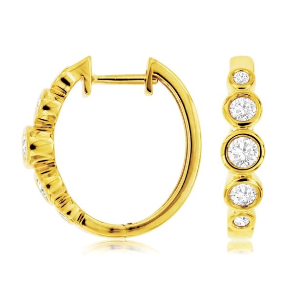 D. Geller Collection 14K Diamond Hoop Earrings D. Geller & Son Jewelers Kennesaw, GA