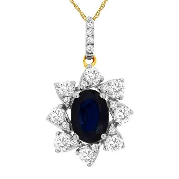 D. Geller Collection 14K Diamond and Sapphire Necklace D. Geller & Son Jewelers Kennesaw, GA