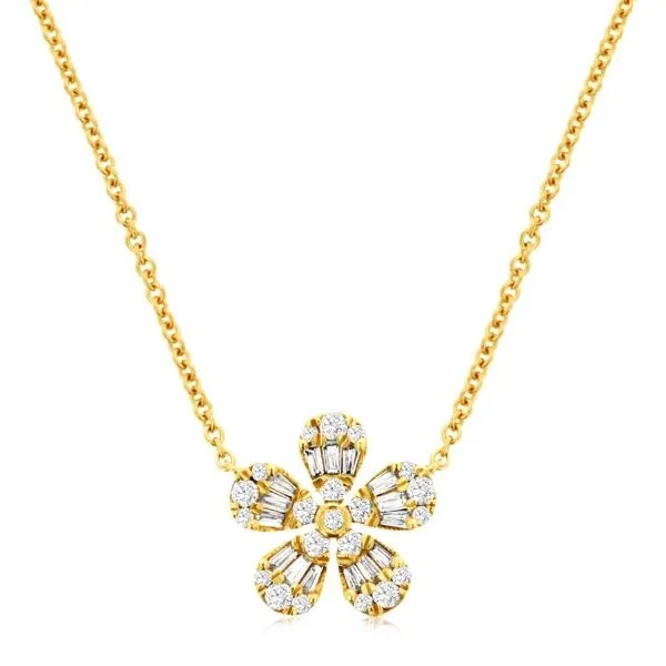 D. Geller Collection 14K Diamond Flower Necklace D. Geller & Son Jewelers Kennesaw, GA