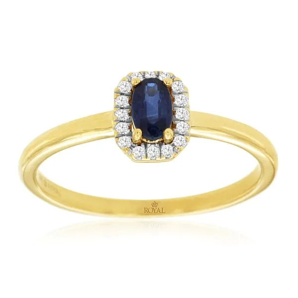 D. Geller Collection 14K Diamond and Sapphire Halo Ring D. Geller & Son Jewelers Kennesaw, GA
