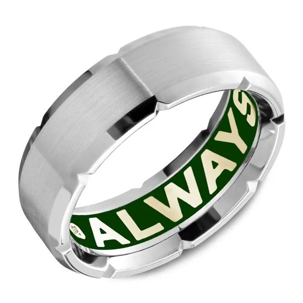 Carlex 14K Diamond and Enamel Gents Band D. Geller & Son Jewelers Kennesaw, GA