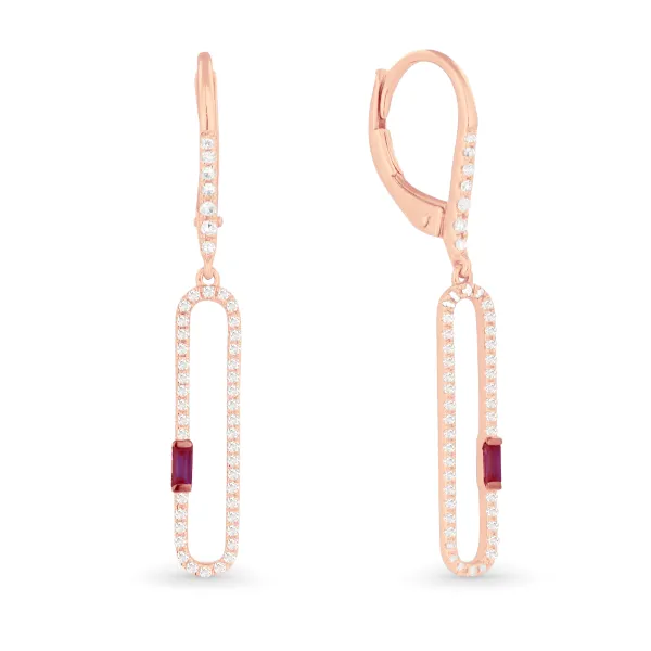 D. Geller Collection 14K Diamond and Ruby Dangle Earrings D. Geller & Son Jewelers Kennesaw, GA