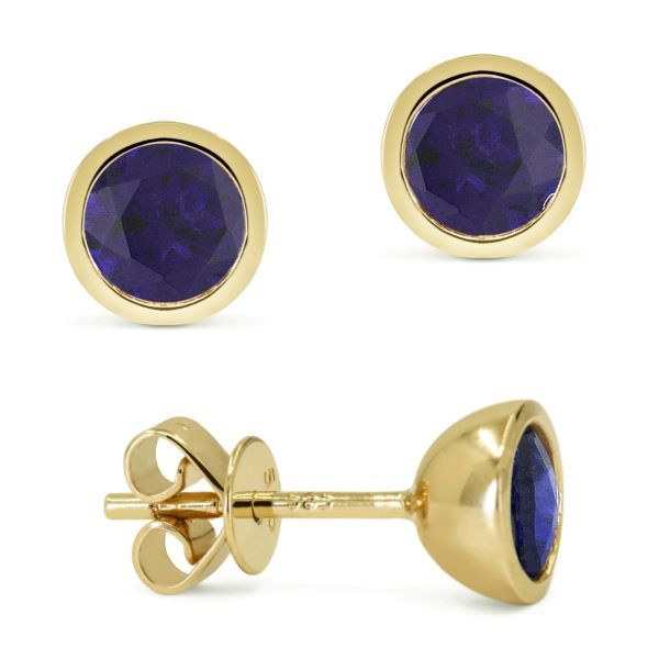 D. Geller Collection 14K Blue Sapphire Stud Earrings D. Geller & Son Jewelers Kennesaw, GA