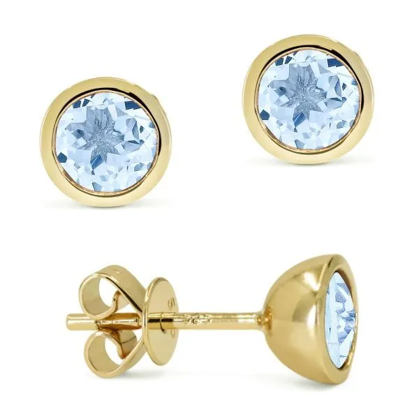 D. Geller Collection 14K Blue Topaz Stud Earrings D. Geller & Son Jewelers Kennesaw, GA