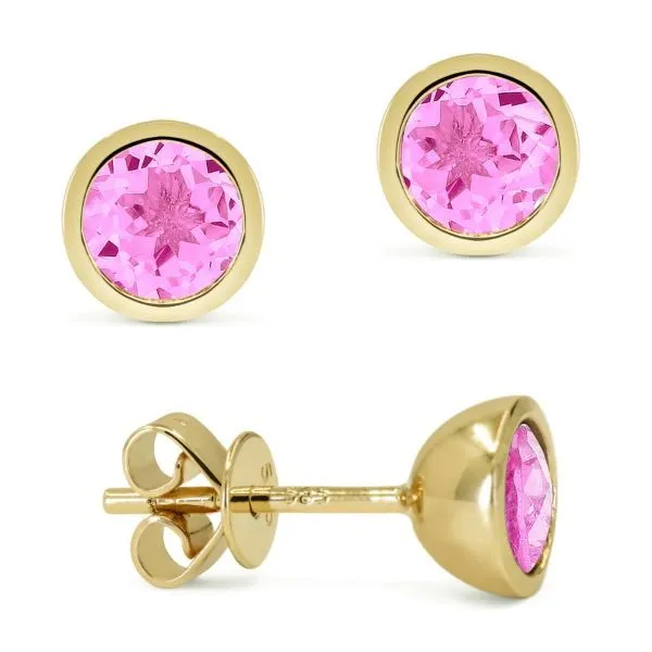 D. Geller Collection 14K Pink Sapphire Stud Earrings D. Geller & Son Jewelers Kennesaw, GA