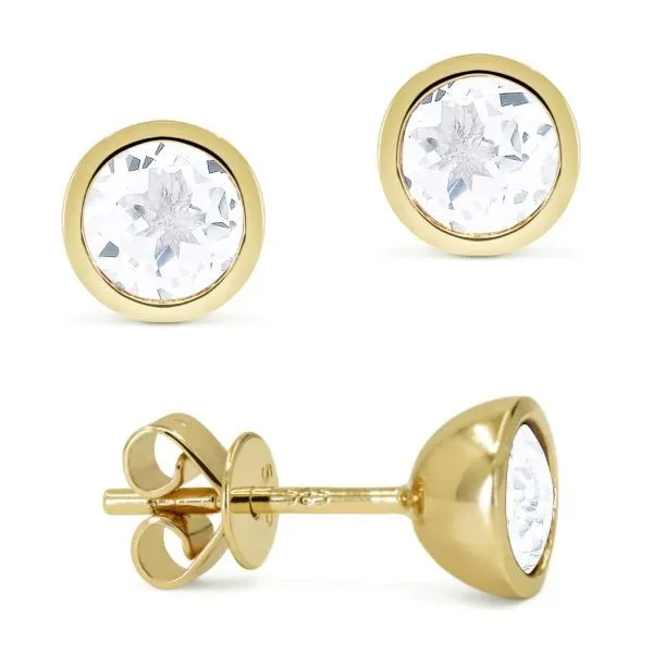 D. Geller Collection 14K White Topaz Stud Earrings D. Geller & Son Jewelers Kennesaw, GA
