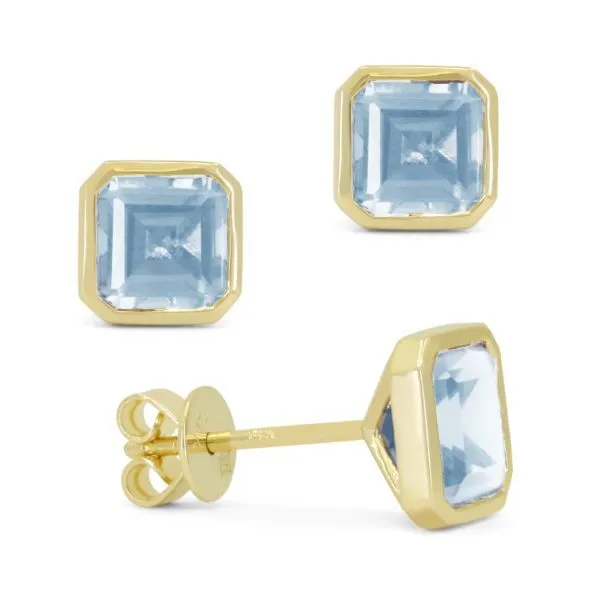 D. Geller Collection 14K London Blue Topaz Stud Earrings D. Geller & Son Jewelers Kennesaw, GA