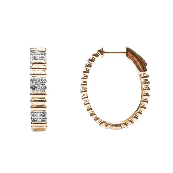 D. Geller Collection 14K Diamond Hoop Earrings D. Geller & Son Jewelers Atlanta, GA