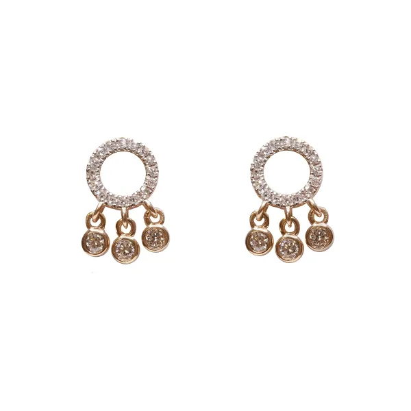 D. Geller Collection 14K Diamond Circle Earrings D. Geller & Son Jewelers Atlanta, GA