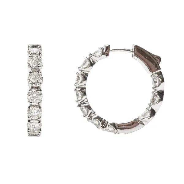 D. Geller Collection 14K Diamond Hoop Earrings D. Geller & Son Jewelers Atlanta, GA