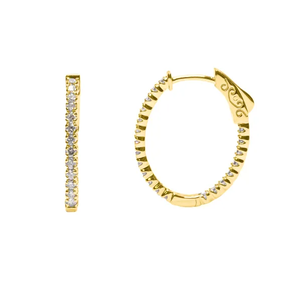 D. Geller Collection 14K Diamond Hoop Earrings D. Geller & Son Jewelers Kennesaw, GA