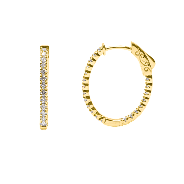 D. Geller Collection 14K Diamond Hoop Earrings D. Geller & Son Jewelers Kennesaw, GA