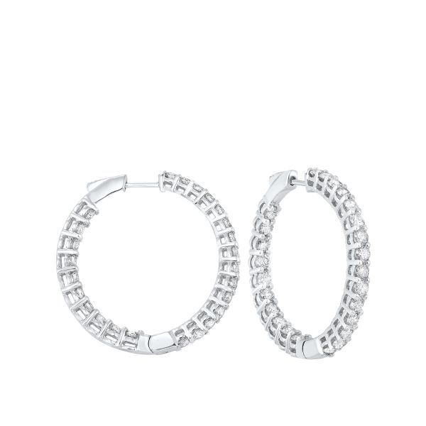 D. Geller Collection 14K Diamond Hoop Earrings D. Geller & Son Jewelers Atlanta, GA