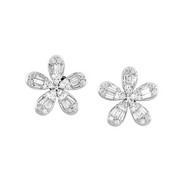 D. Geller Collection 10K Diamond Flower Earrings D. Geller & Son Jewelers Atlanta, GA