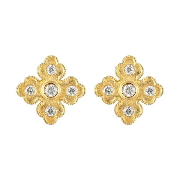D. Geller Collection 14K Diamond Flower Earrings D. Geller & Son Jewelers Kennesaw, GA
