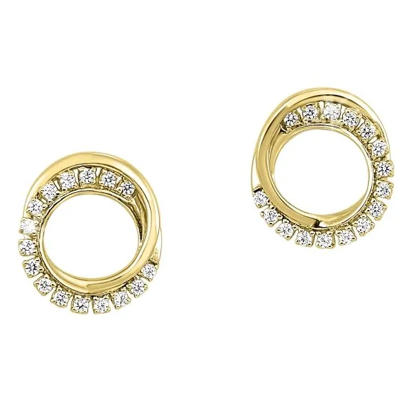 D. Geller Collection 10K Diamond Circle Earrings D. Geller & Son Jewelers Atlanta, GA