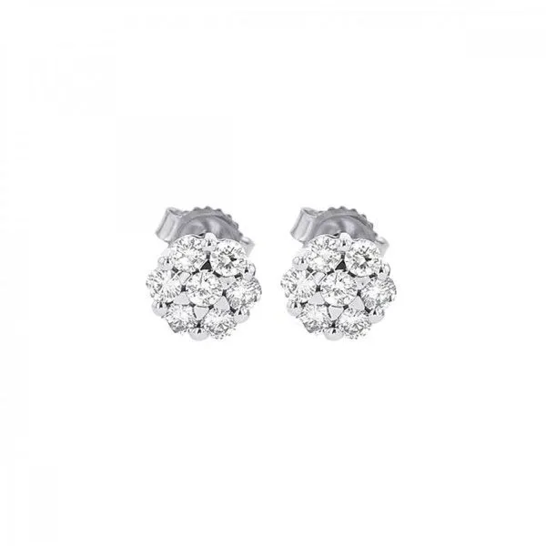 D. Geller Collection 14K Diamond Flower Earrings D. Geller & Son Jewelers Kennesaw, GA