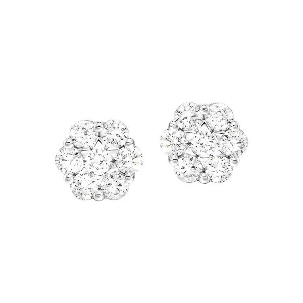 D. Geller Collection 14K Diamond Flower Earrings D. Geller & Son Jewelers Atlanta, GA