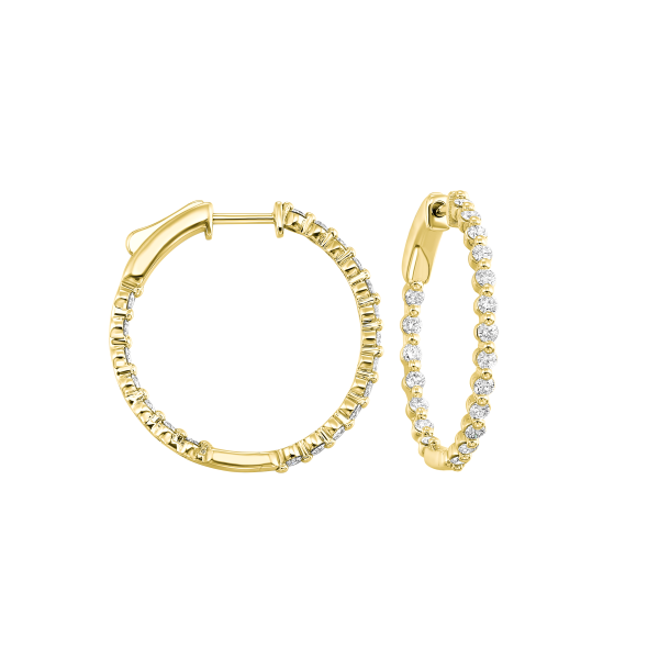 D. Geller Collection 14K Diamond Hoop Earrings D. Geller & Son Jewelers Kennesaw, GA