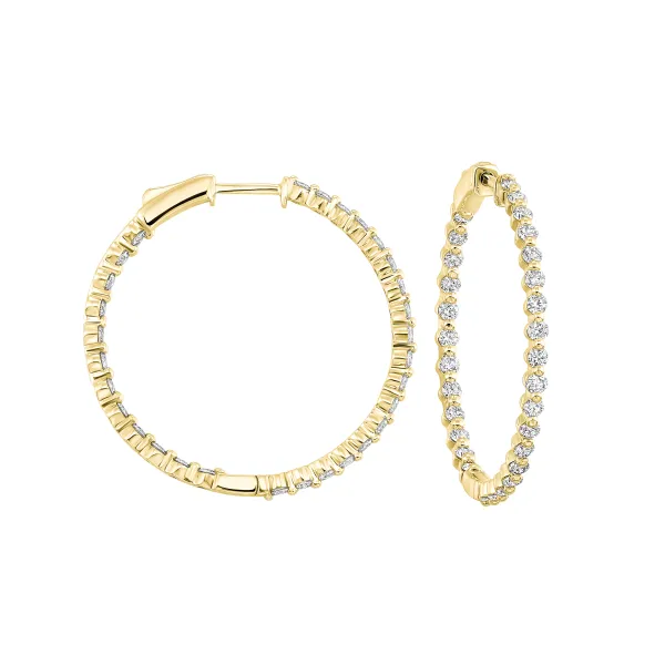 D. Geller Collection 14K Diamond Hoop Earrings D. Geller & Son Jewelers Kennesaw, GA