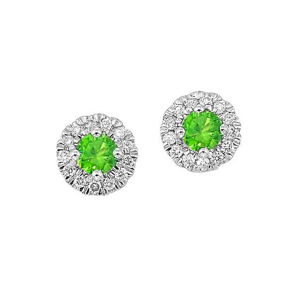 D. Geller Collection 10K Diamond and Emerald Halo Earrings D. Geller & Son Jewelers Kennesaw, GA