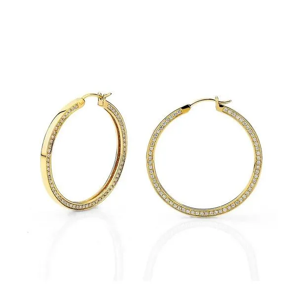 Michael M 14K Diamond Hoops D. Geller & Son Jewelers Kennesaw, GA