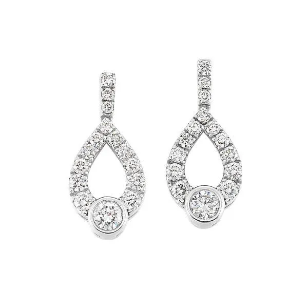 D. Geller Collection Sterling Silver Diamond Dangle Earrings D. Geller & Son Jewelers Kennesaw, GA