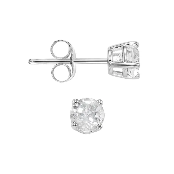 D. Geller Collection 14K White Topaz Stud Earrings D. Geller & Son Jewelers Kennesaw, GA