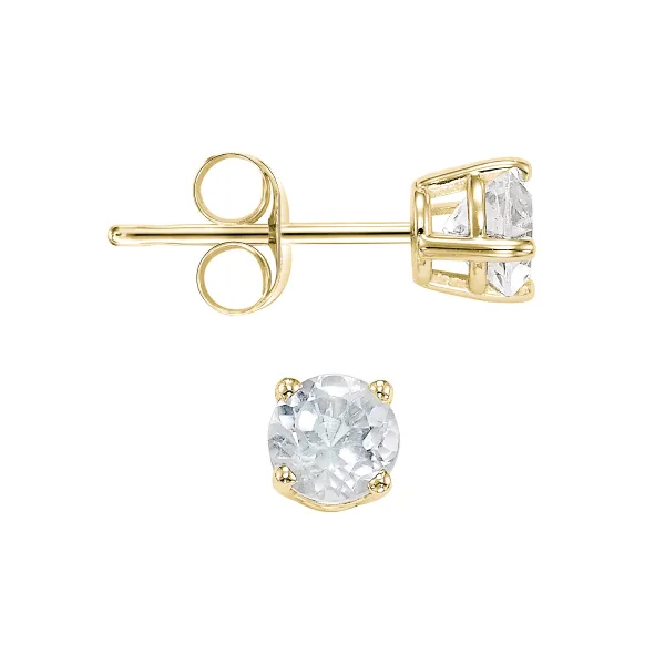 D. Geller Collection 14K White Topaz Stud Earrings D. Geller & Son Jewelers Kennesaw, GA