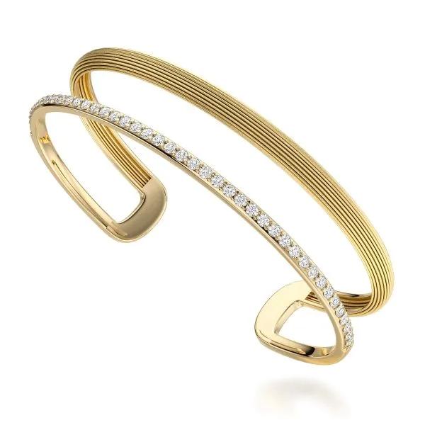 Noam Carver 14K Diamond Bangle Bracelet D. Geller & Son Jewelers Kennesaw, GA