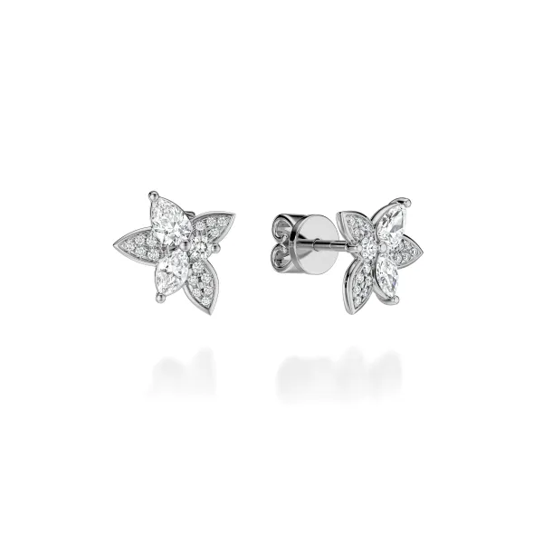 Noam Carver 14K Diamond Flower Earrings D. Geller & Son Jewelers Kennesaw, GA