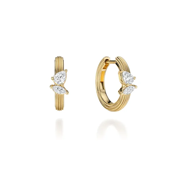 Noam Carver 14K Diamond Huggie Earrings D. Geller & Son Jewelers Kennesaw, GA