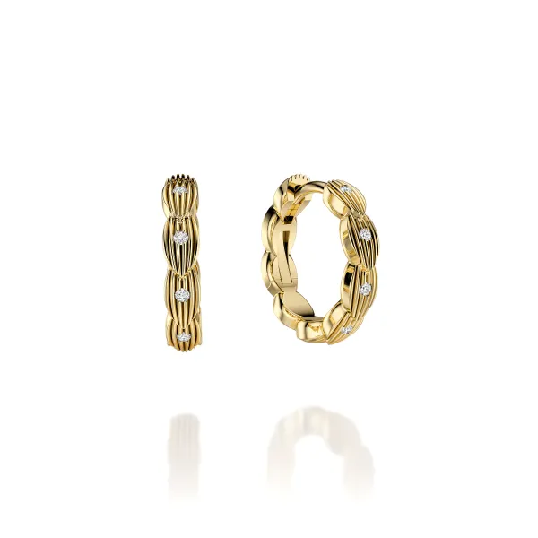 Noam Carver 14K Diamond Huggie Earrings D. Geller & Son Jewelers Kennesaw, GA