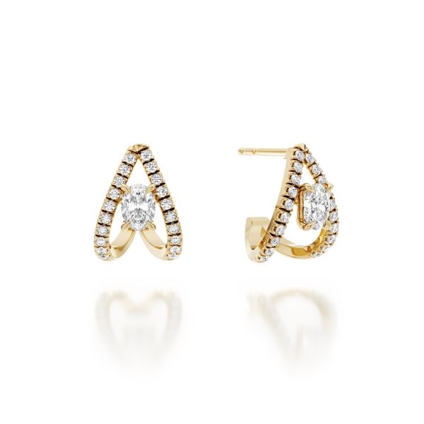Noam Carver 14K Lab Grown Diamond Fashion Earrings Image 2 D. Geller & Son Jewelers Kennesaw, GA