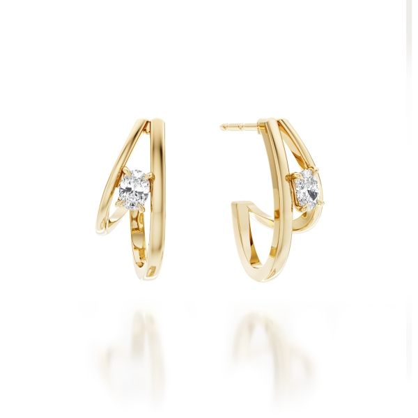 Noam Carver 14K Lab Grown Diamond Fashion Earrings Image 2 D. Geller & Son Jewelers Kennesaw, GA