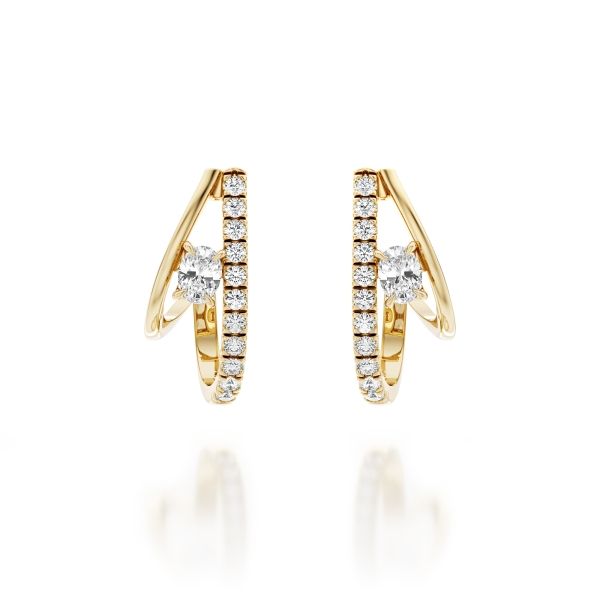 Noam Carver 14K Lab Grown Diamond Fashion Earrings D. Geller & Son Jewelers Kennesaw, GA