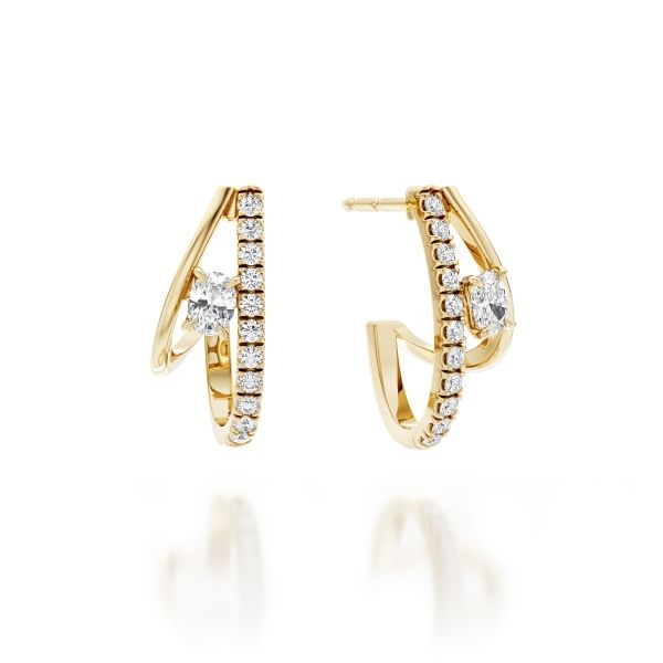 Noam Carver 14K Lab Grown Diamond Fashion Earrings Image 2 D. Geller & Son Jewelers Kennesaw, GA