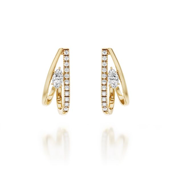 Noam Carver 14K Lab Grown Diamond Fashion Earrings D. Geller & Son Jewelers Kennesaw, GA