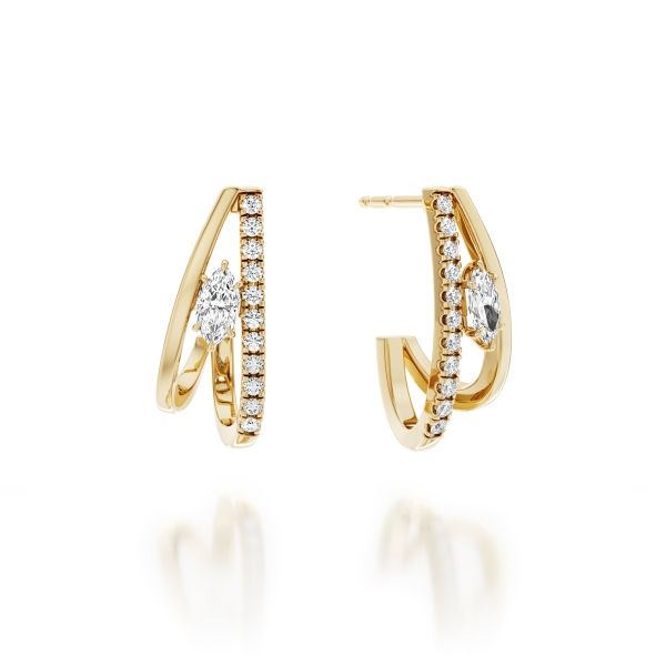 Noam Carver 14K Lab Grown Diamond Fashion Earrings Image 2 D. Geller & Son Jewelers Kennesaw, GA