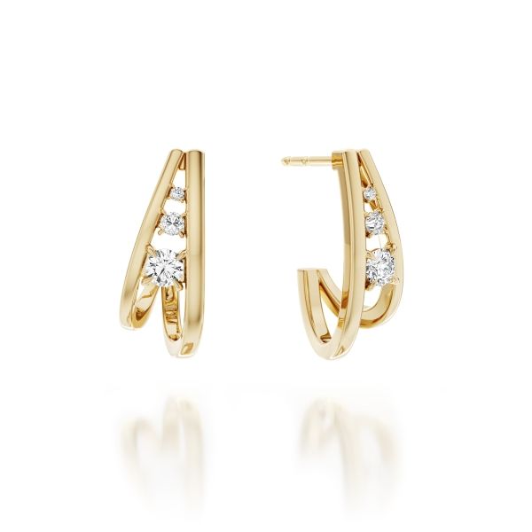 Noam Carver 14K Lab Grown Diamond Fashion Earrings Image 2 D. Geller & Son Jewelers Kennesaw, GA