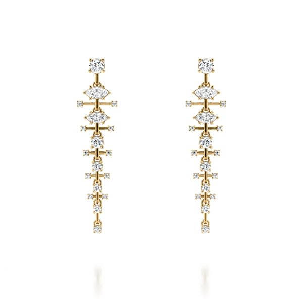 Noam Carver 14K Lab Grown Diamond Drop Earrings D. Geller & Son Jewelers Kennesaw, GA