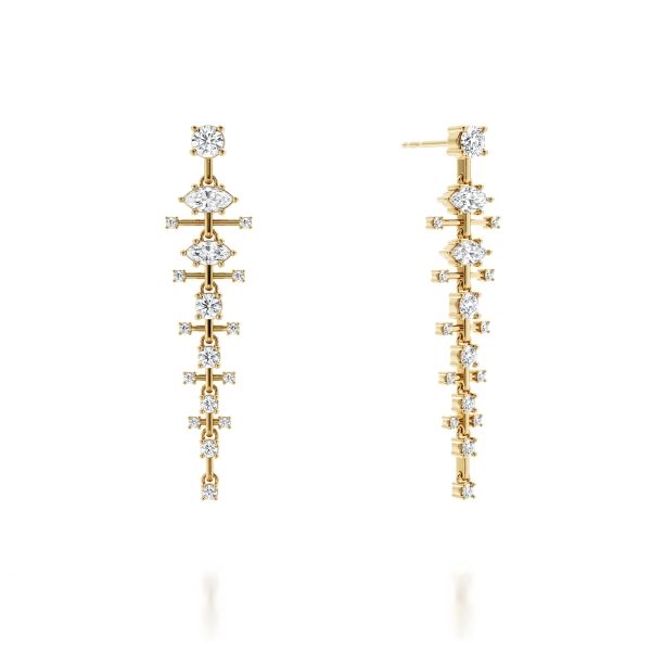 Noam Carver 14K Lab Grown Diamond Drop Earrings Image 2 D. Geller & Son Jewelers Kennesaw, GA