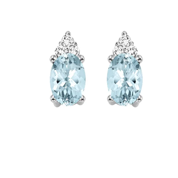D. Geller Collection 14K Diamond and Aquamarine Earrings D. Geller & Son Jewelers Atlanta, GA